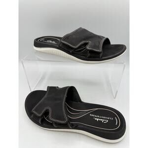 Clarks Cloudsteppers Anatomic Sport Sandals Glide Bay Black Sz 8